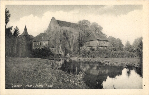 Postcard Lüchow in Wendland, Jeetzel-Partie