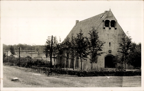 foto Ak Hamburg Wandsbek Farmsen Bern, uitzicht op het gebouw