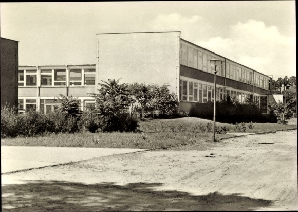 Postcard Bergholz-Rehbrücke Nuthetal in Brandenburg, Polytechnic High School Otto Nagel, 750th anniversary