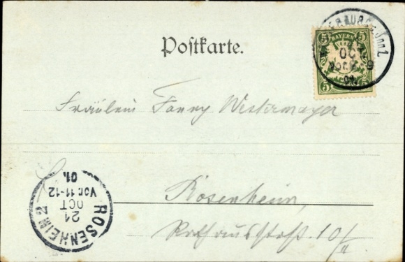 Postcard Wasserburg am Inn Upper Bavaria, Innpartie, Publishing House Joseph Kastner