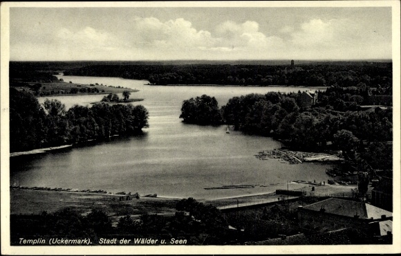 Ak Templin in der Uckermark, Templin (Uckermark), Stadt der Wälder u. Seen, malerische Landschaft