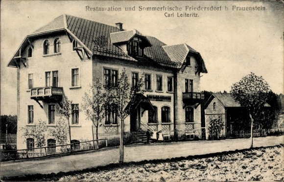 Postcard Friedersdorf Pretzschendorf Klingenberg in Saxony, Café Leiteritz