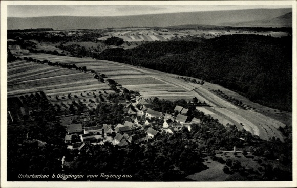 Postcard Unterberken Schorndorf in Württemberg, aerial photograph
