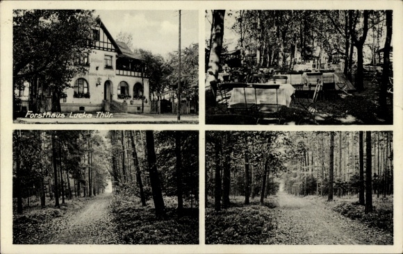 Postcard Pegau in Saxony, Forsthaus Lucka