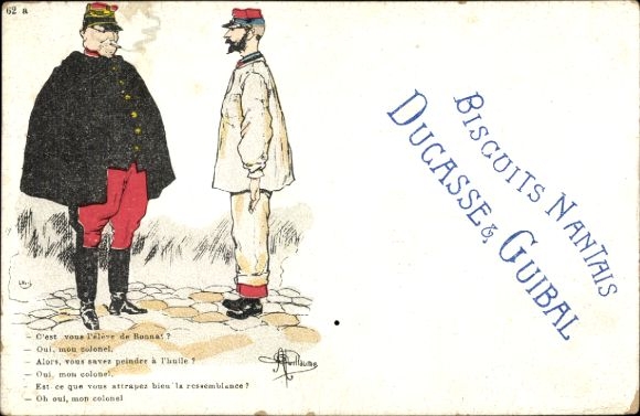 Artist PC Guillaume, Albert, Biscuits Nantais Ducasse & Guibal, soldats francais