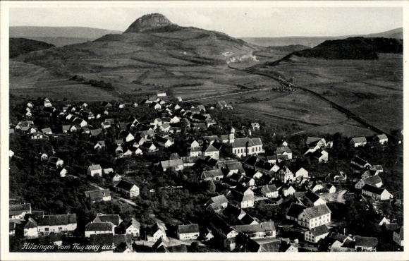 Postcard Hilzingen im Hegau, aerial photograph