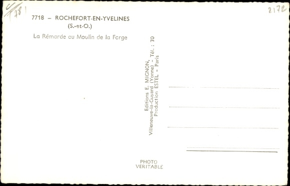 Postcard Rochefort in Yvelines, La Remarde at the Moulin de la Forge