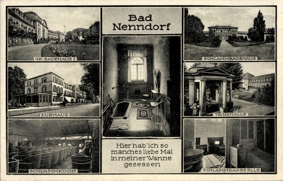 Postcard Bad Nenndorf, mud bath house, spa house, drinking hall