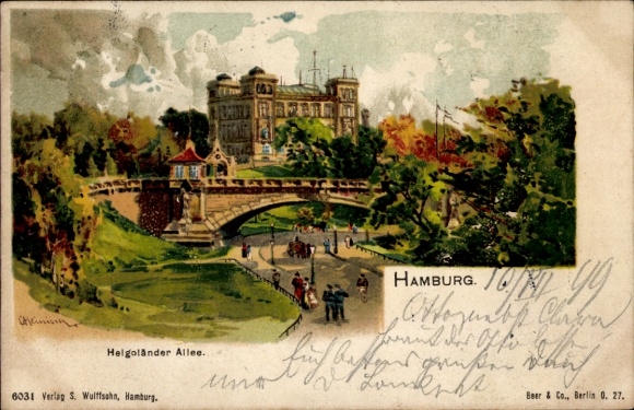 Chromo-Litho Hamburg Mitte St. Pauli, Helgoländer Allee, Seewarte