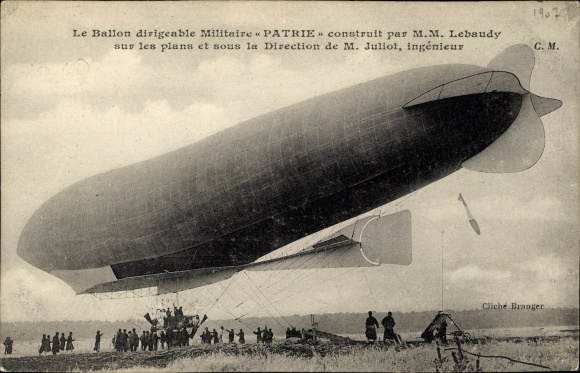 PC Ballon Dirigéable Militaire Patrie, Construit par MM. Lebaudy, French airship