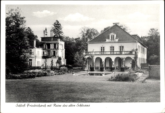 Postcard Friedrichsruh Aumühle, castle with ruins of the old castle