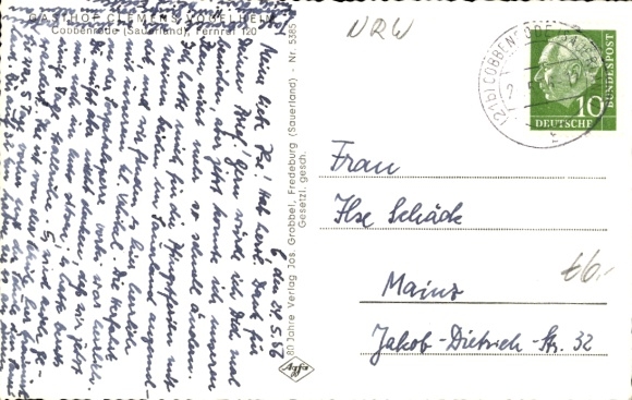 Postcard Cobbenrode Eslohe Sauerland, general view