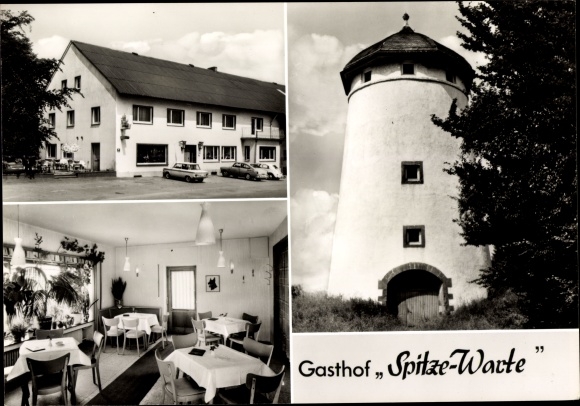 Postcard Rüthen in Westphalia, Gasthof Spitze-Warte, dining room