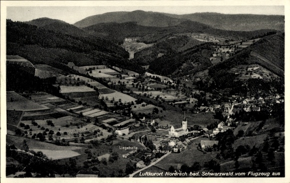 Postcard Nordrach in the Black Forest Baden, Panorama, aerial photography