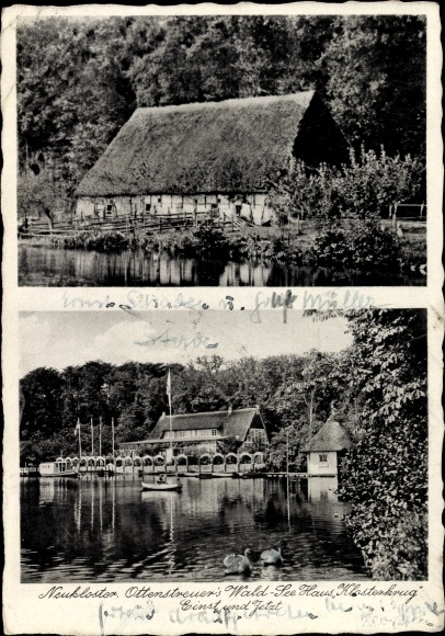 Postcard Neukloster on the Niederelbe, Ottenstreuer&#39;s forest-lake house Kloster Krug