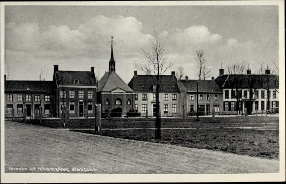 Postcard Hilvarenbeek Nordbrabant Niederlande, Market Square