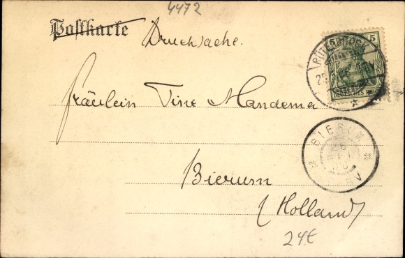 Postcard Rütenbrock Haren in Emsland, Kgl. Customs office, vicarage, church, Hotel Büter