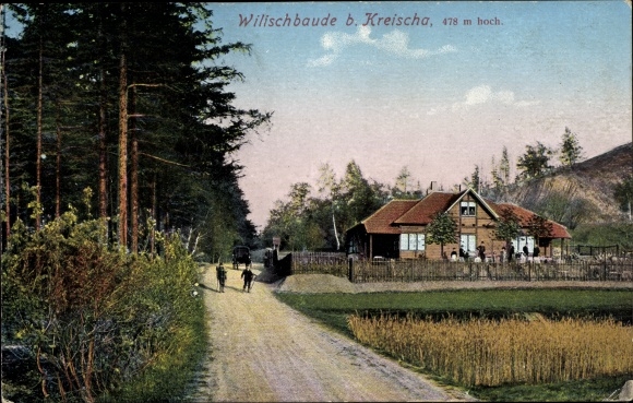 PC Kreischa near Dresden, street, Wilischbaude