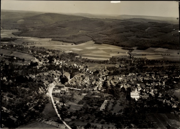 Postcard Beerfelden Oberzent in the Odenwald, view of Beerfelden in the Odenwald.