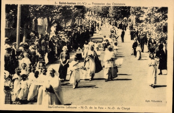 Postcard Saint Junien Haute Vienne, Procession des Ostensions