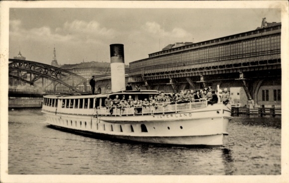 Postcard steamer Fatherland, NSDAP ride