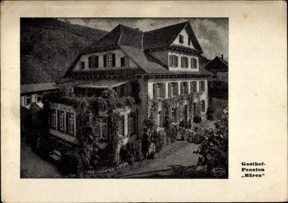 Ak Oberharmersbach im Schwarzwald Baden, Gasthof Pension Bären