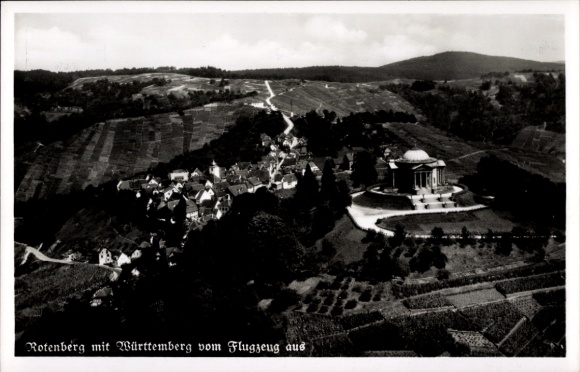 Ak Rotenberg Rauenberg in Baden, Fliegeraufnahme