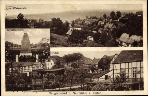 PC Neugernsdorf ad Elster, war memorial, general view