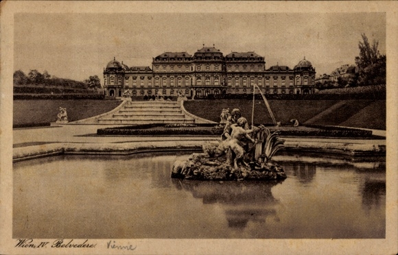 Postcard Wien 3 Landstraße, Belvedere Palace