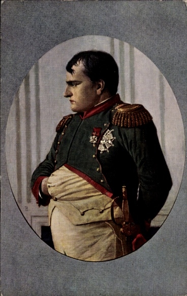 Artist Postcard Napoleon in the Petrovsky Palace, portrait