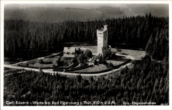 Postcard Elgersburg in Thuringia, Carl Eduard Warte, W. Sänn, observation tower