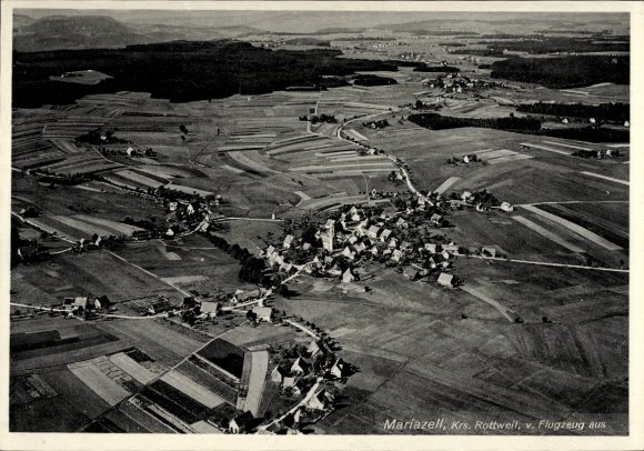 Ak Mariazell Steiermark, Luftaufnahme von  ländliche Umgebung, Flugzeugperspektive