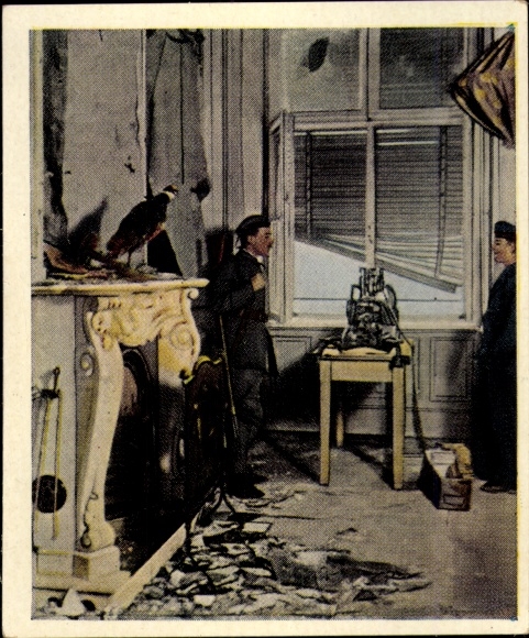 Sammelbild Die Nachkriegszeit Nr. 11, Dez. 1918, Kampf um das Berliner Schloss, MG-Stand