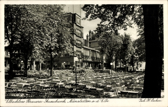 Postcard Hamburg Altona Nienstedten Osdorf, Elbschloss Brewery Bar