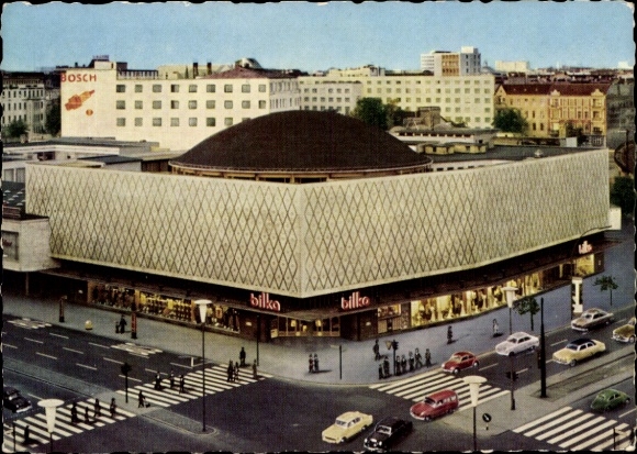 Postcard Berlin Charlottenburg, bilka department store at the Zoo