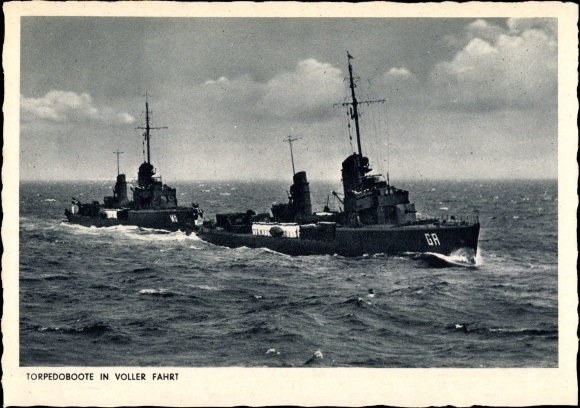 Ak Deutsche Kriegsschiffe, Torpedoboote in voller Fahrt, GR, MÖ, Kriegsmarine