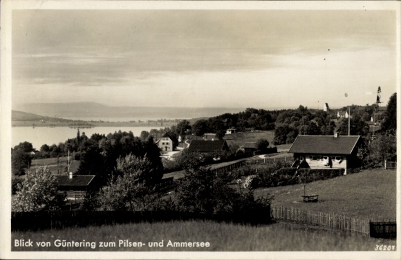 Postcard Güntering Seefeld am Pilsensee Upper Bavaria, Pilsensee, Ammersee