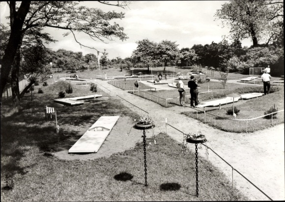 Postcard Baltic resort Boltenhagen, miniature golf course