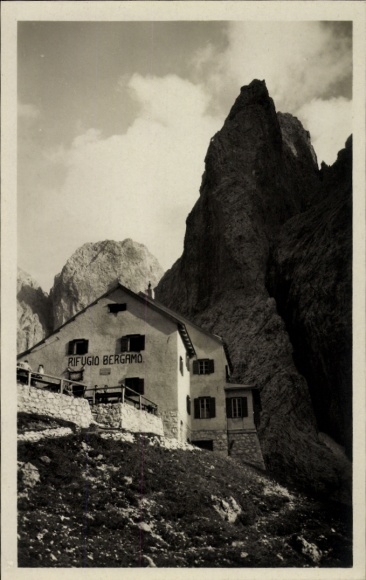Postcard Bergamo Alta Lombardia, Rifugio Bergamo, Club Alpino Italiano