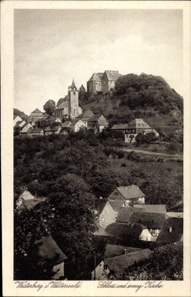 Postcard Westerburg in the Westerwald, castle, Protestant church