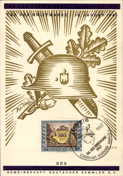 Künstler Ak Axster Heudtlaß, Tag der Briefmarke 1942, KdF