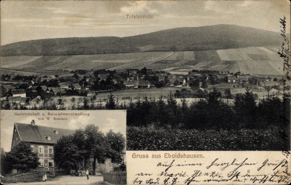 KP Eboldshausen Kalefeld am Harz, panorama, restauracja i sklep spożywczy W. Sommer