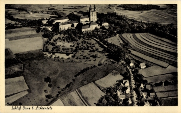 Postcard Bad Staffelstein am Main Upper Franconia, Banz Castle, aerial photograph