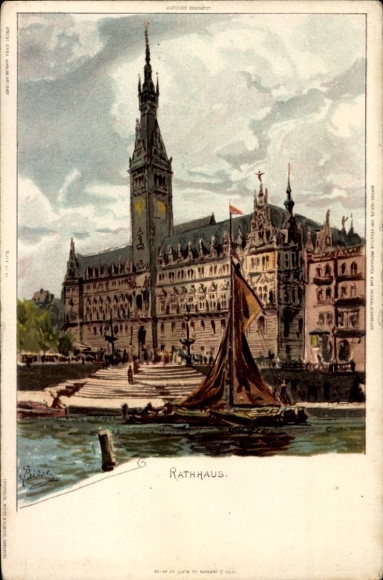 Artysta lito Biese, C., Hamburg, Ratusz