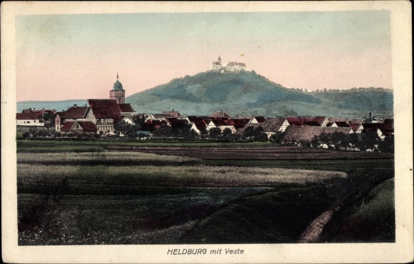 PC Heldburg in Thuringia, general view with Veste