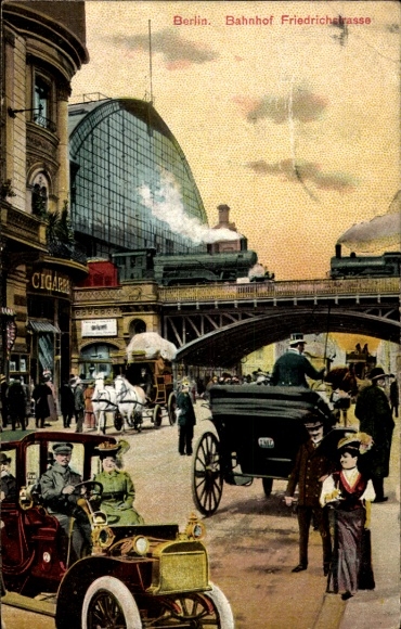 Postcard Berlin Mitte, Friedrichstraße station