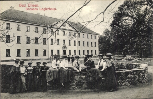 Postcard Bad Eilsen Lower Saxony, Großes Logierhaus, Women's Group