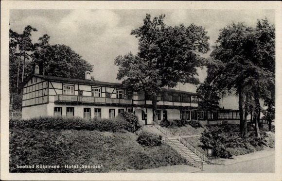 Postcard Ostseebad Kölpinsee on Usedom, Hotel Seerose