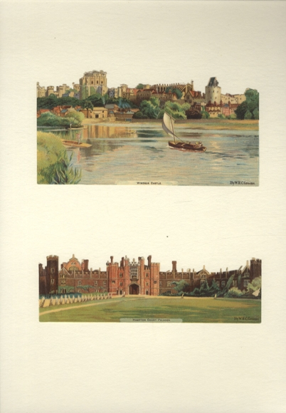 2 wafers By WHC Groome, Windsor Castle and Hampton Court Palaces, size approx. 7.5 / 5 x 16 cm