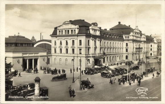 Postcard Stockholm Sweden, Centralstationen